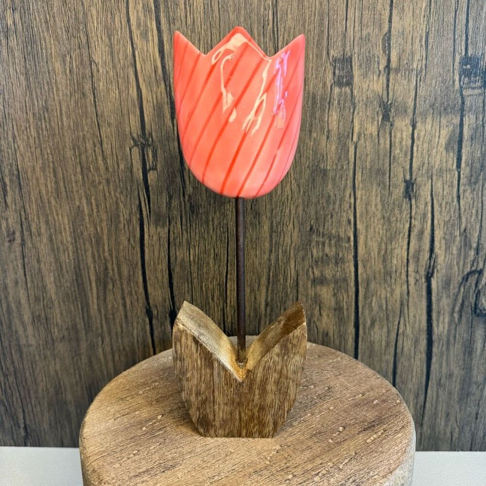Home Decor Mango Wood TULIP Sitter NEW FAST SHIP